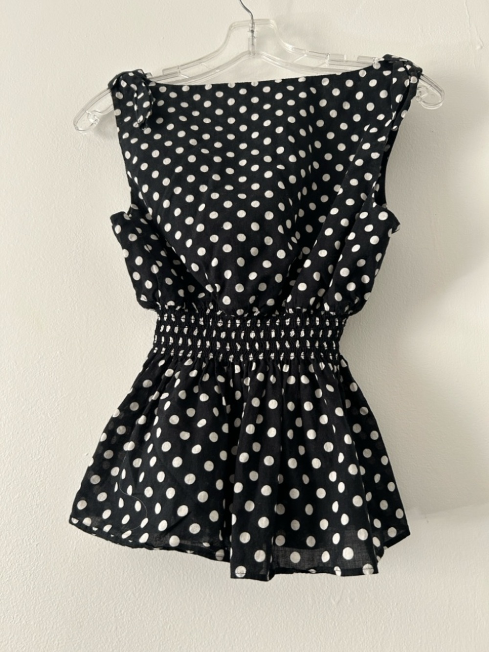 Kate Spade-Dot Dot Dot Smocked Top, Size M - Picture 13 of 13